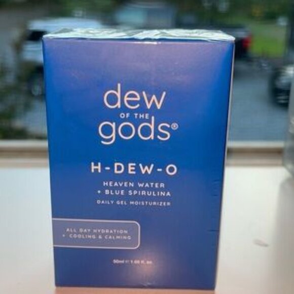 DEW OF THE GODS H-DEW-O Blue Spirulina Gel Moisturizer + Jade Roller | Stone NEW - Picture 1 of 10
